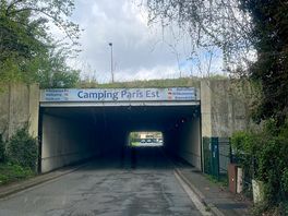 Arriving at paris est campsite