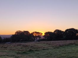 Sunrise from camping field