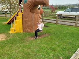 Lovely little play area with sandpit