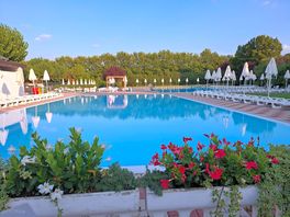 Vue de la piscine, du bar