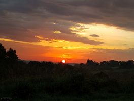 Sunrise before a shower