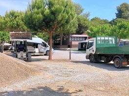 Maintenance work right next to our pitch