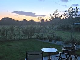 Gorgeous views of the sunset in the evening.