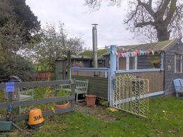 Out side the cozy summer house