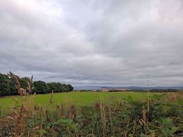 View of scarborough castle in background from campsite