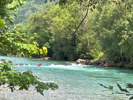 Rafting on the möll. it’s a chilly stream, but you will get enough neoprene