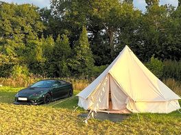 Bell tent we stayed in