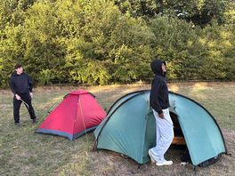 Tents setting up