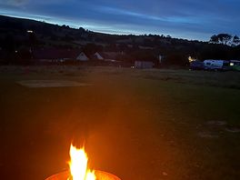 Fire pit in the evening