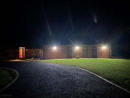 Toilet block from our pitch at night