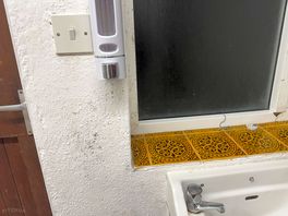 Toilet block, soap dispensers empty