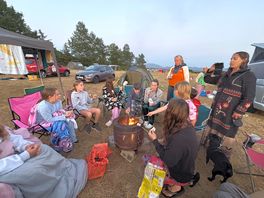 Campfire with marshmallows