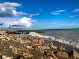 Short walk from the campsite to climping beach