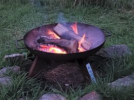 Fire pit was a winner - made better with the s'mores kits for sale in the shop