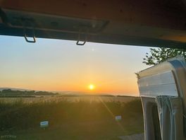 Sunset from the van.