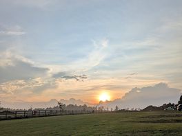 A beautiful sunset view from the campsite.