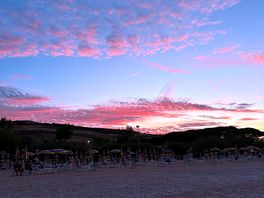 Sempre tramonto vista monte