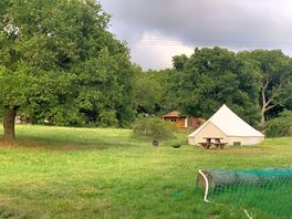 Space around the tents
