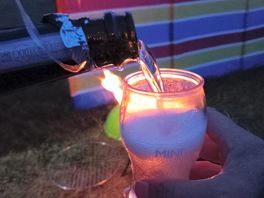 Bbq ,a fire and some bubbly