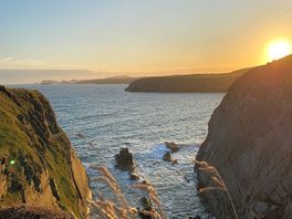 View from coastal path in front of site
