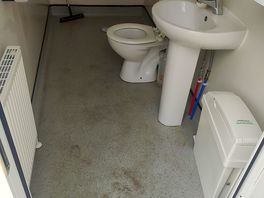 Toilet/shower pods dirty and not cleaned whilst we were hear.