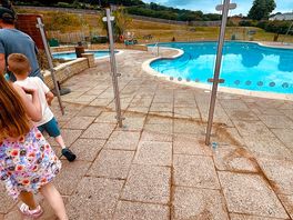 Outside pool area