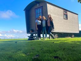Lovely field views from the hut