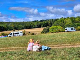 The children enjoying the views