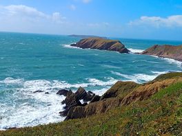 View from the coastal path which was a 20min walk away from the site.