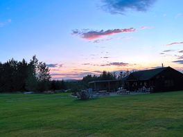 View towards the fishing lodge