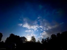 The night sky over the campsite