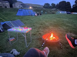Loaned our campfire, wood and firefighters at the site