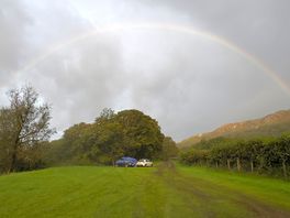 Rainbow over camp