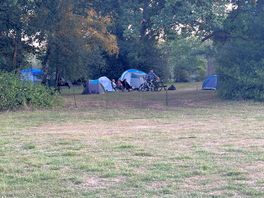 Separate area for tent camping.