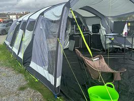 Tent on site.