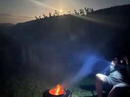 Complimentary fire pit.