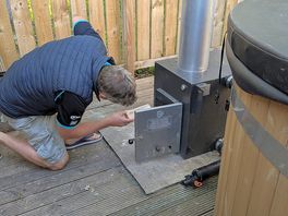 Wood burner for the hot tub