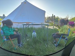Enjoying camping
