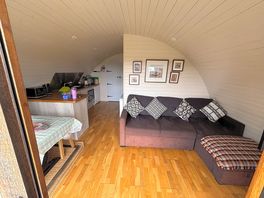Open plan living arrangement