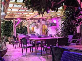 Outdoor restaurant area