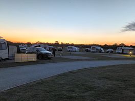 Sunset over the site