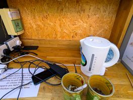 Charging points and a kettle