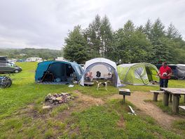 Set up on the river bank