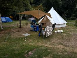 Our camp setup on pitch 4