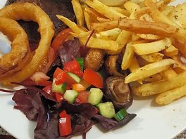Amazing steak at the moorcock inn