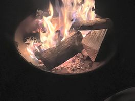 Fire pit at night
