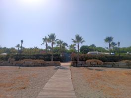 The view of the site from the beach.
