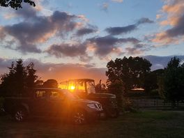Near reception, with the tractor that brings round fire wood and all your warm fire needs