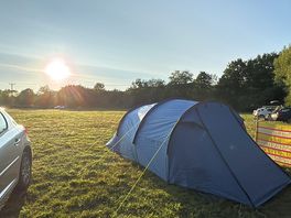 Tent pitched