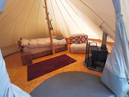Cosy bell tent.